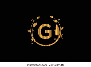 Latter G women Beautiful - vector logo concept illustration