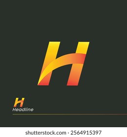 Latter h vector colorful logo  