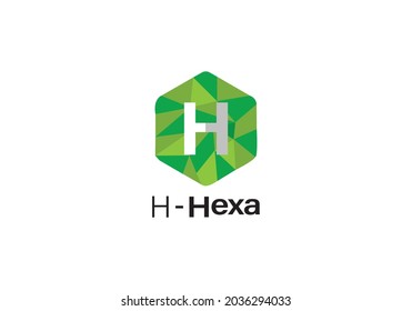 Latte H-Vektorhexagon-Symbol-Symbolvorlage Design