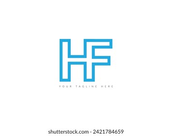 Latter HF Logo Template vector Abstract Monogram Symbol