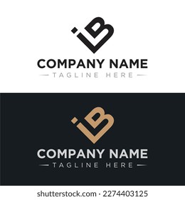 LATTER I, L AND B LOGO TEMPLATE VECTOR. BLACK AND GOLD BACKGROUND