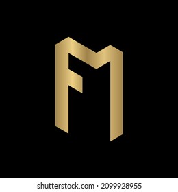 Latter Icon FM Vector Logo Design