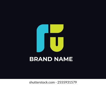 latter icon FU logo design