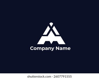 latter a icon logo design typography