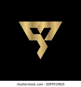 Letzteres Symbol SM Vectorlogo-Design