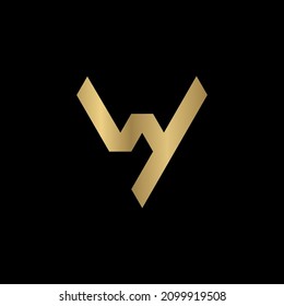 Letzteres Symbol WY Vectorlogo-Design
