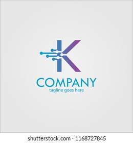 Latter K Logo Template Design