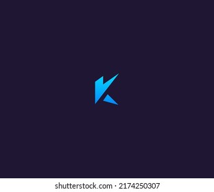 Latter K Logo Template Vector Abstract Monogram Symbol	