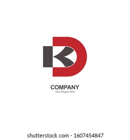 the latter KD or KD logo, design a combination of 2 letters into one unique and simple logo. isolated white. modern template. for companies and graphic design.

