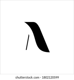 latter A logo design abstract modern