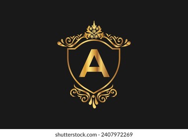 A latter logo design with nature beauty Premium Vector