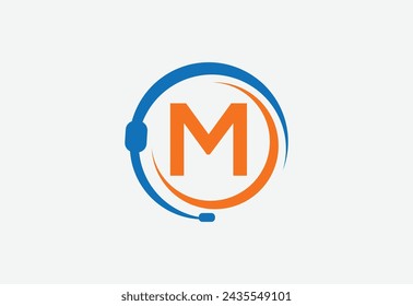 Latter M with Headphone logo