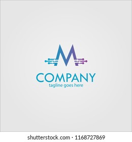 Latter M Logo Template Design