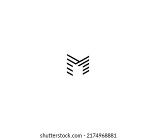 Vector de la plantilla del logotipo M del último logotipo Símbolo abstracto del monograma	