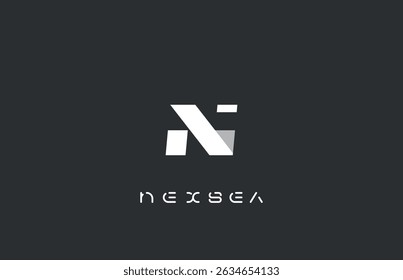 latter N logo design, modern N initial logo, vector