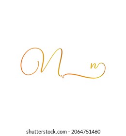 latter N vector design symbol