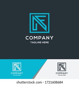 Latter nf logo. suitable for your company