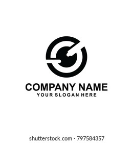 Logo Letter C G Dot Icon Stock Vector (Royalty Free) 563646817