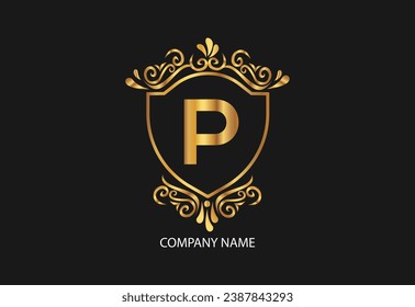 latter P natural and organic logo modern design. Natural logo for branding, corporate identity and business card