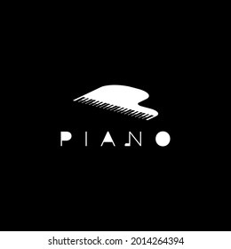 latter P piano logo vector illustration