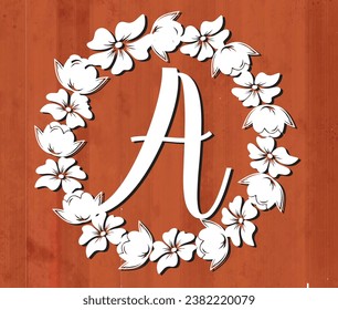latter A paper Cut Design , A paper Cut Design
