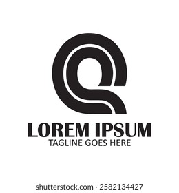 Latter Q logo on white background