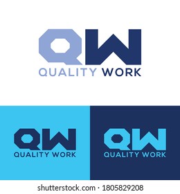 Das neueste QW Logo, Design-Konzept des Latter Mark Logos.
