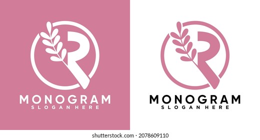 latter r logo design with style and creative concept