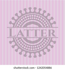 Latter realistic pink emblem