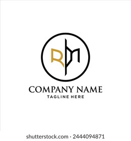 Logotipo de RM, inspiración del diseño, ilustración, Vector