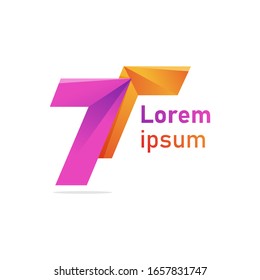 Diseño de la última plantilla de vectores de logotipo colorido T para su marca