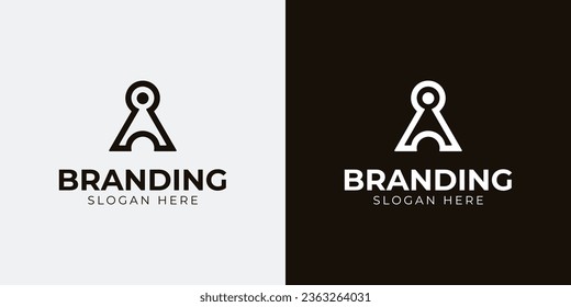 latter A tower logo. Letter logotype for agencies and companies