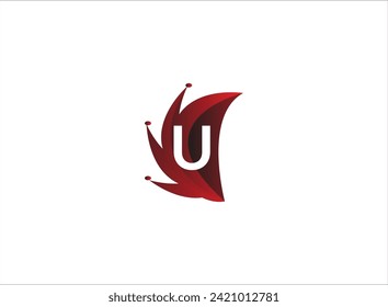 LATTER U creative initial latter logo . company logo.