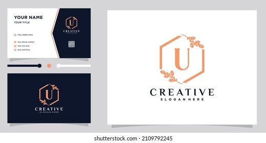 latter u logo design with style and creative concept