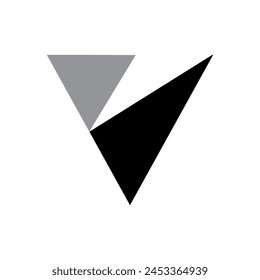 Ilustración de diseño de Vector de logotipo V