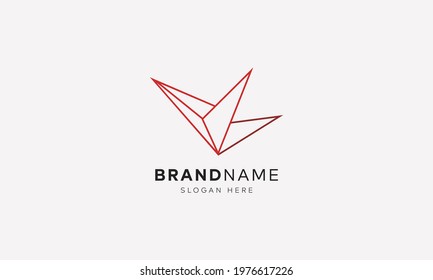 Latter V logos creative unique unusual modern stylish geometric