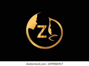 Latter Z women Beautiful - vector logo concept illustration
