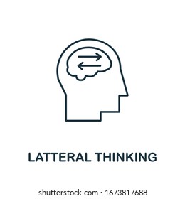 Latteral Thinking icon from life skills collection. Simple line Latteral Thinking icon for templates, web design and infographics