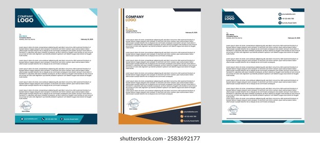 latterhead Template, Modern Simple, Pad Design Business creative letter head design set.