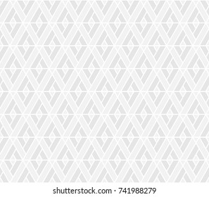 Lattice argyle seamless pattern in soft gray color.  Geometric shapes background. Vector illustration