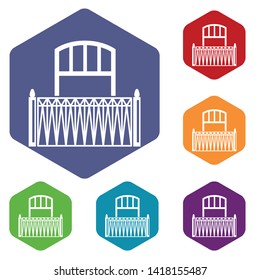 Lattice balcony icon. Simple illustration of lattice balcony vector icon for web