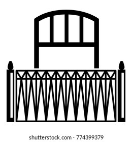 Lattice balcony icon. Simple illustration of lattice balcony vector icon for web