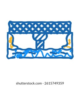 lattice bridge doodle icon sketch vector. lattice bridge sign. isolated symbol illustration