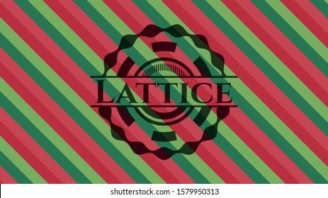 Lattice christmas emblem background. Vector Illustration. Detailed.