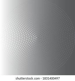 Lattice curves vector template, geometric graphic design. Abstract gradient background with dots located in a circle. Curves grid texture for cover, banner layout.