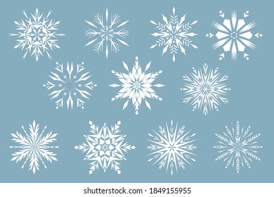 
Lattice curves vector template, geometric graphic design. Set of snowflakes. The basis for the design of a postcard, a banner for the New Year