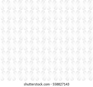 Lattice up and down hearts seamless pattern in luxury white color. Geometric shapes background. Vector illustration