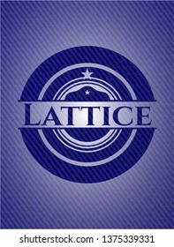 Lattice emblem with jean high quality background