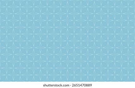 lattice floral seamless pattern. Blue simple flower geometric background for textiles, wrapping paper, shirts