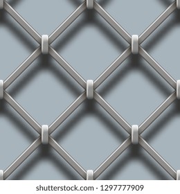 Lattice. Forged diagonal grille. Seamless vector background for your website
